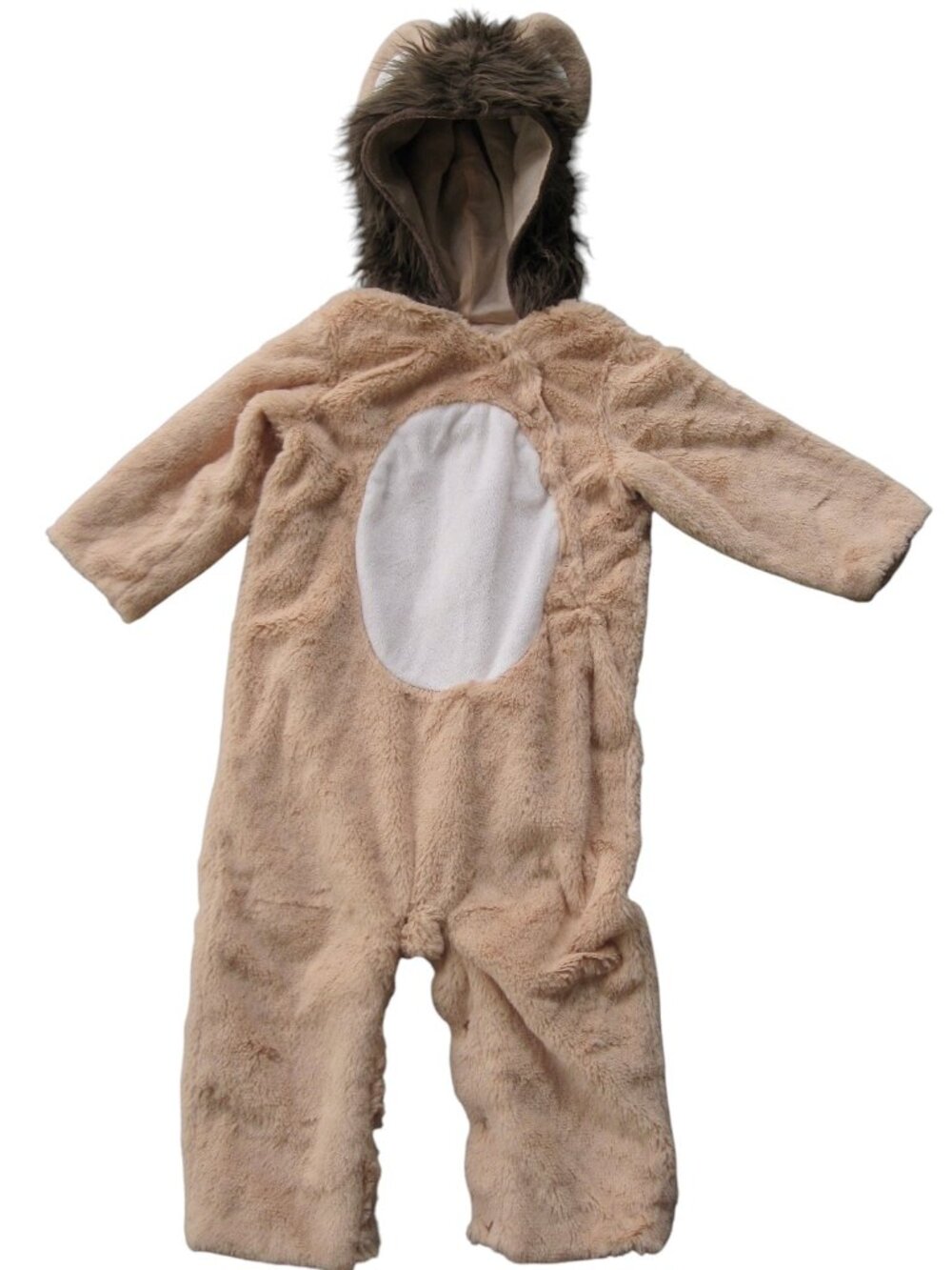 Pottery Barn Lion Cub Costume Toddler Size Small Tan White Plush PBK Halloween